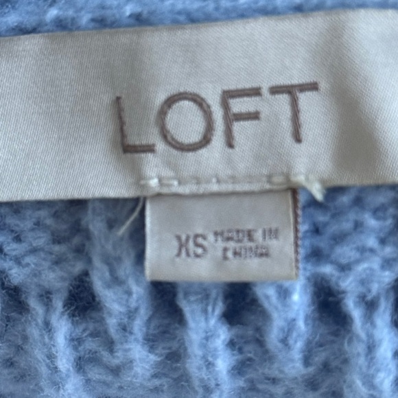 Chic Ruffled Knit Sweater in Blue Size XS - Picture 3 of 4